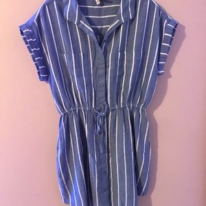 Blue w/ white strip dress